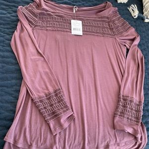 Washed purple Free People top